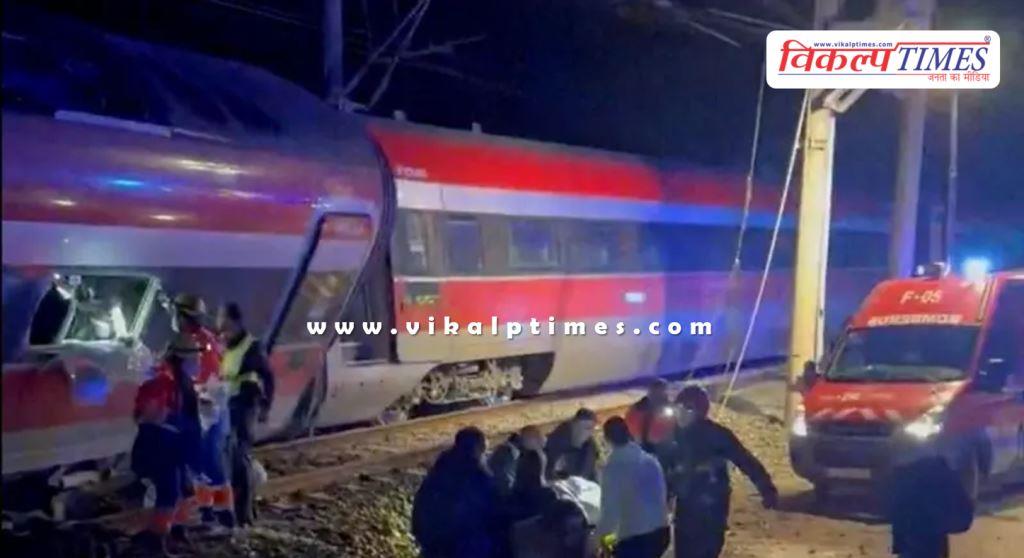 High speed train collision in Cordoba spain