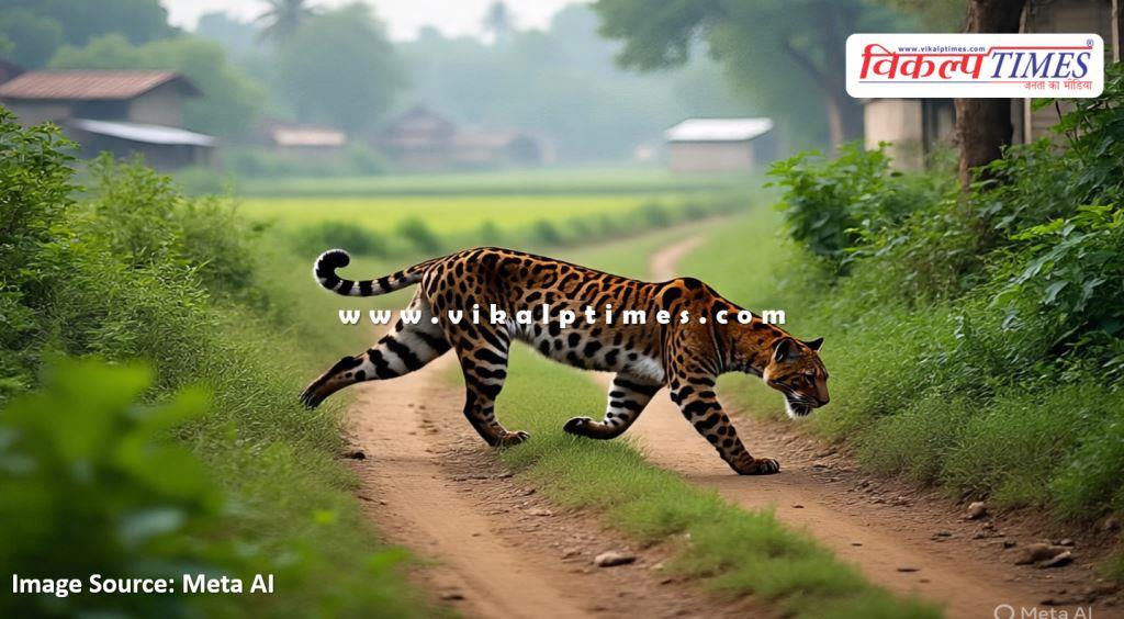 Panther movement in Mitrapura tehsil bonli area in sawai madhopur