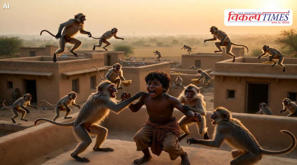 Monkeys wreak havoc in Todra sawai madhopur
