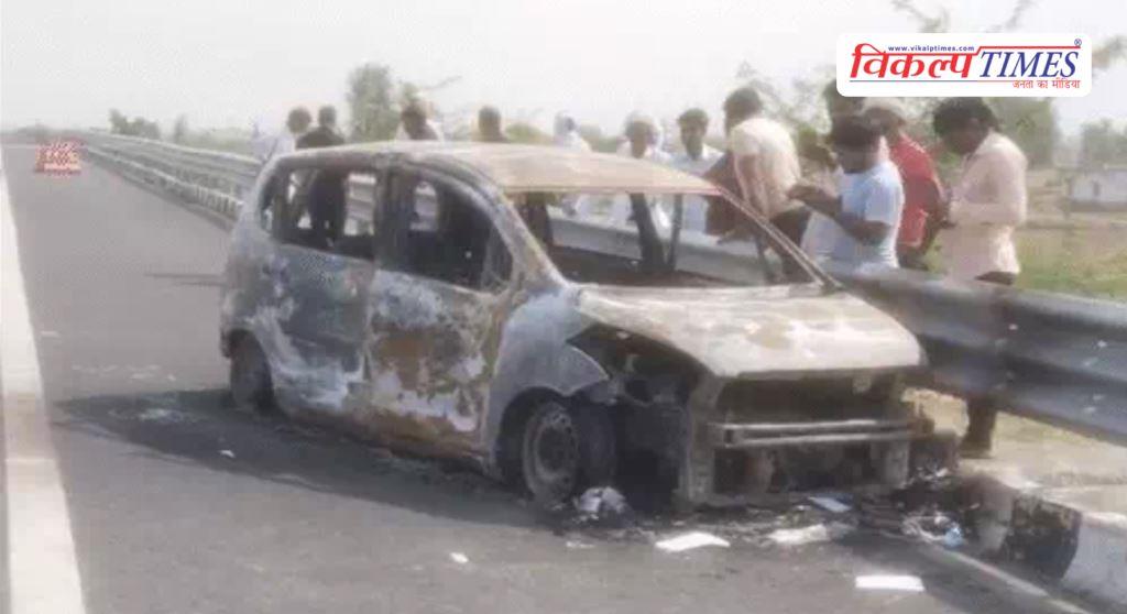 A horrific accident occurred on the Delhi-Mumbai Expressway in Alwar Rajasthan