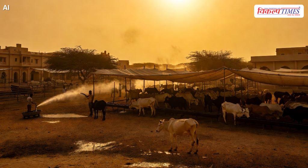 Advisory issued for cow shelters to protect them from rising heat and heat wave in sawai madhopur Vikalp Times
